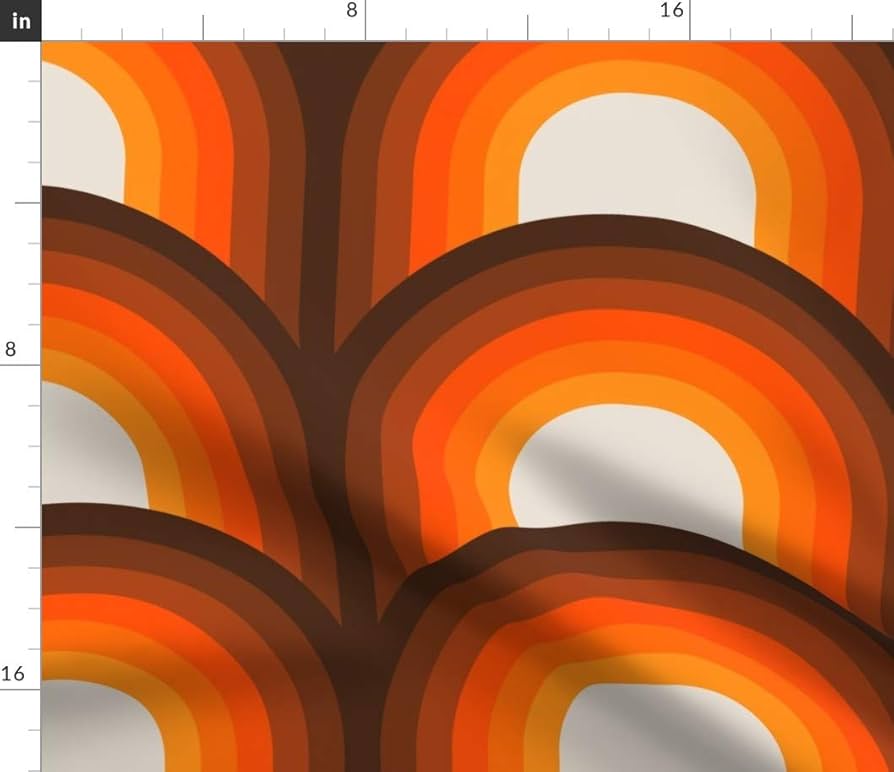 Amazon.com: Spoonflower Fabric - Retro 1960S 1970S MCM Mid